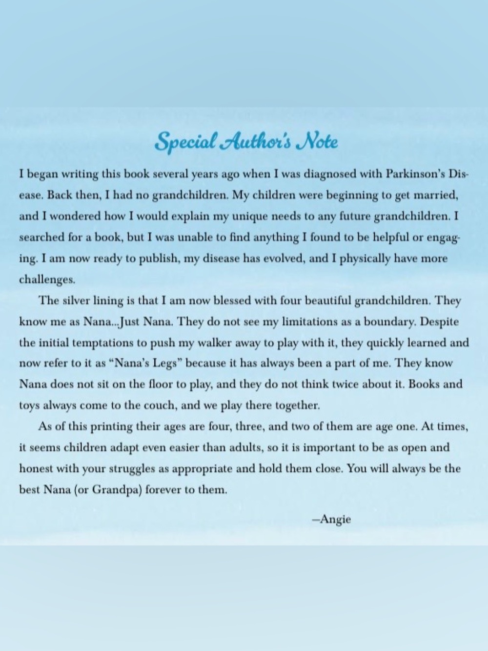 Sleepy Feet By, Angela Dincher autographed by me, explaining Parkinson’s Disease - Picture 5 of 10